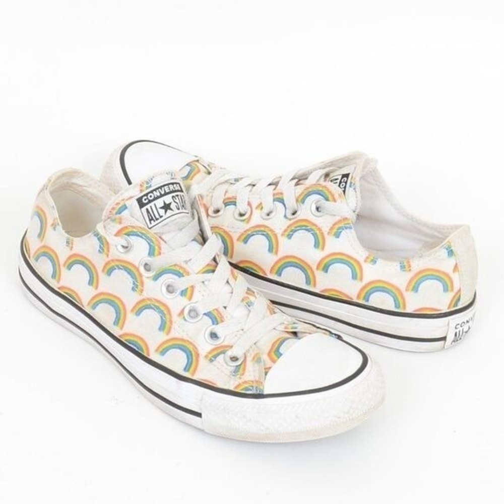 Converse Rainbow Chuck Taylor All Star Sneakers Low Top 165518F Mens 5 Womens 7